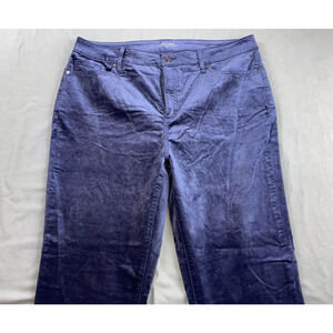 Chico's 'Jegging' Velvet/Felt/Velour 5-Pocket Jeans. Blue, Women's 14R. MINT!!